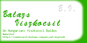balazs viszkocsil business card