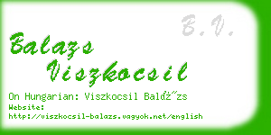 balazs viszkocsil business card